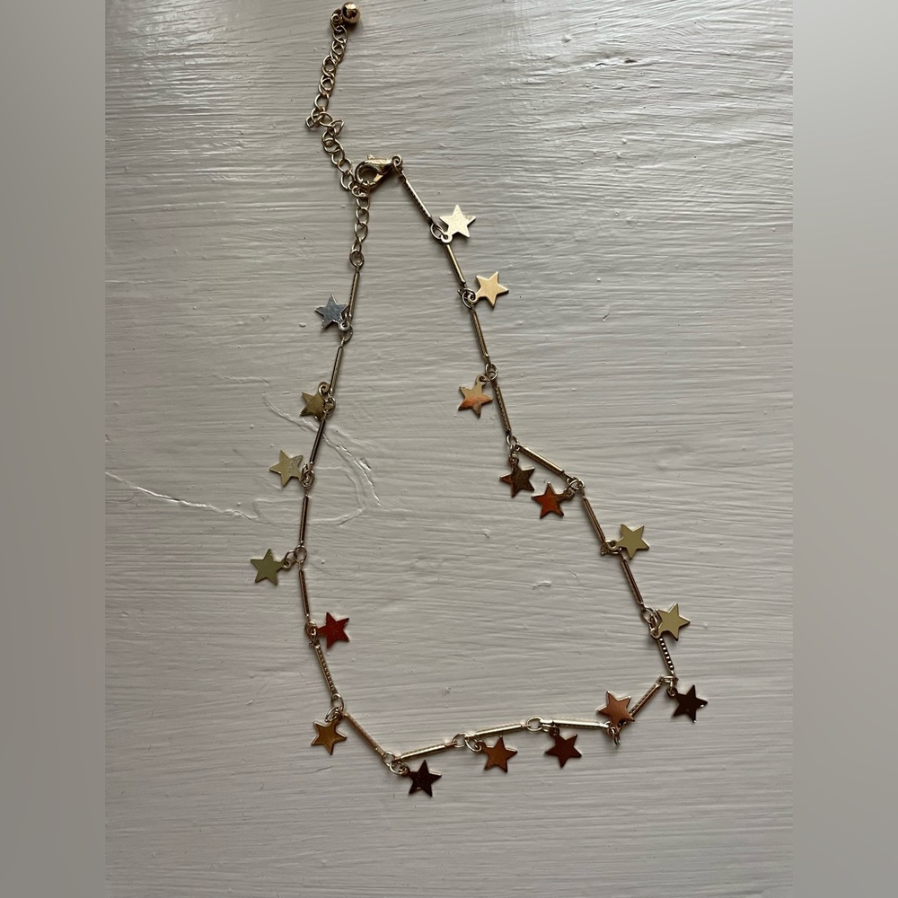 Gold star choker. Adjustable lengths.